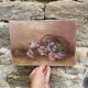 Painting bouquet, canvas on frame flowers 27X19.5