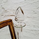 Chiseled glass decanter