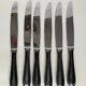 6 silver metal table knives