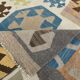 Tapis Kilim de luxe de style rare géométrique 9x11, tapis Kilim vintage de grande surface