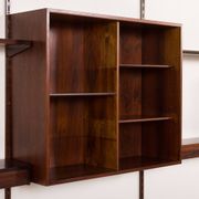 Kai Kristiansen rosewood wall unit with 2 lamps for FM Mobler, Denmark 1960s
