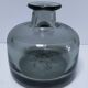 smoked grey glass vase Vallauris 1970s