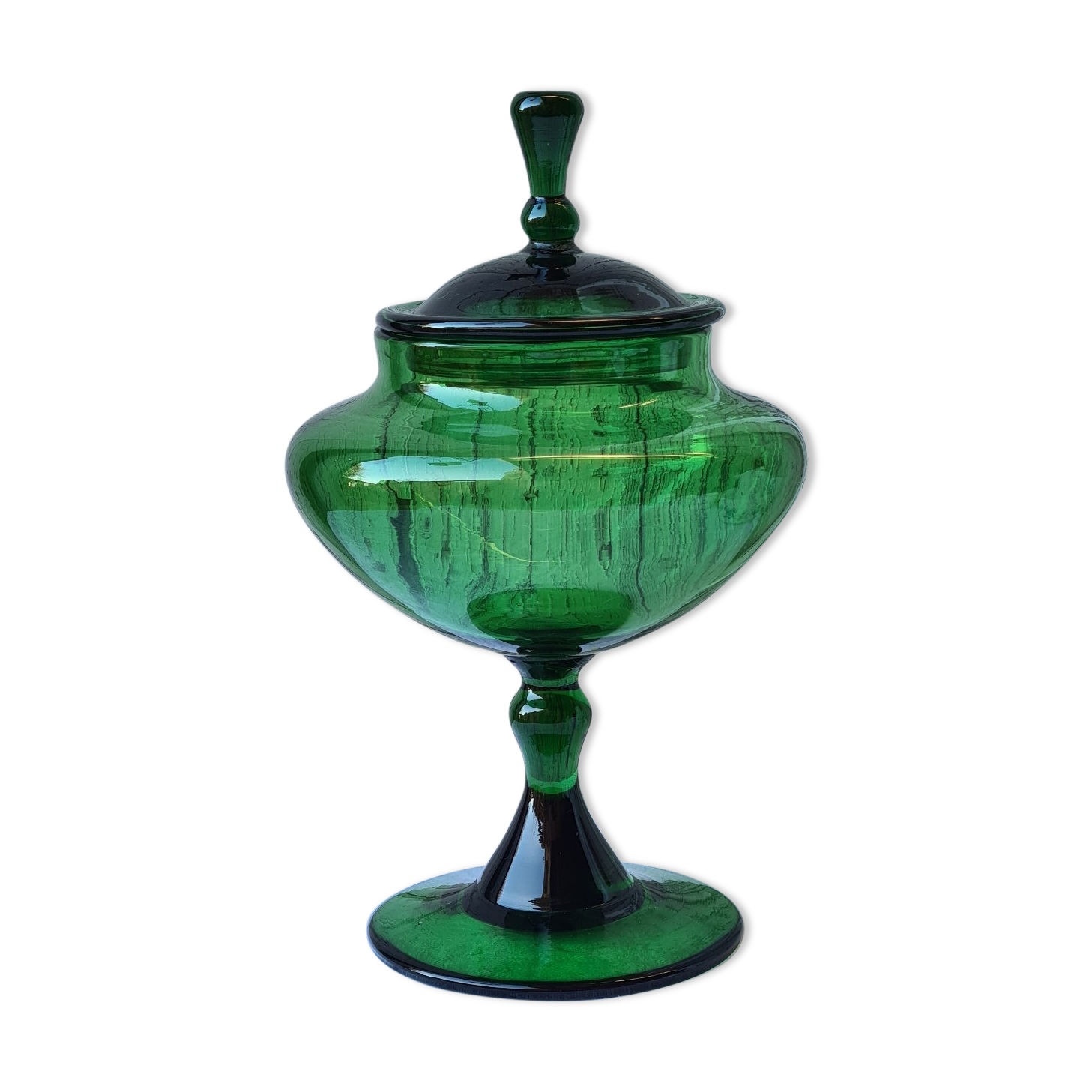 Empoli glass candy box