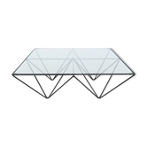 Metal and glass Italian coffee table  1980s