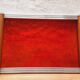 Plateau art deco verre rouge