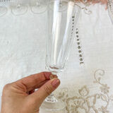 6 Champagne flutes Cristal D'Arques model "VERSAILLES"