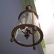 Entrance antique, vestibule lantern in gilded bronze, suspension, Louis XV style