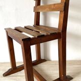 Slatted wooden chair, minimalist