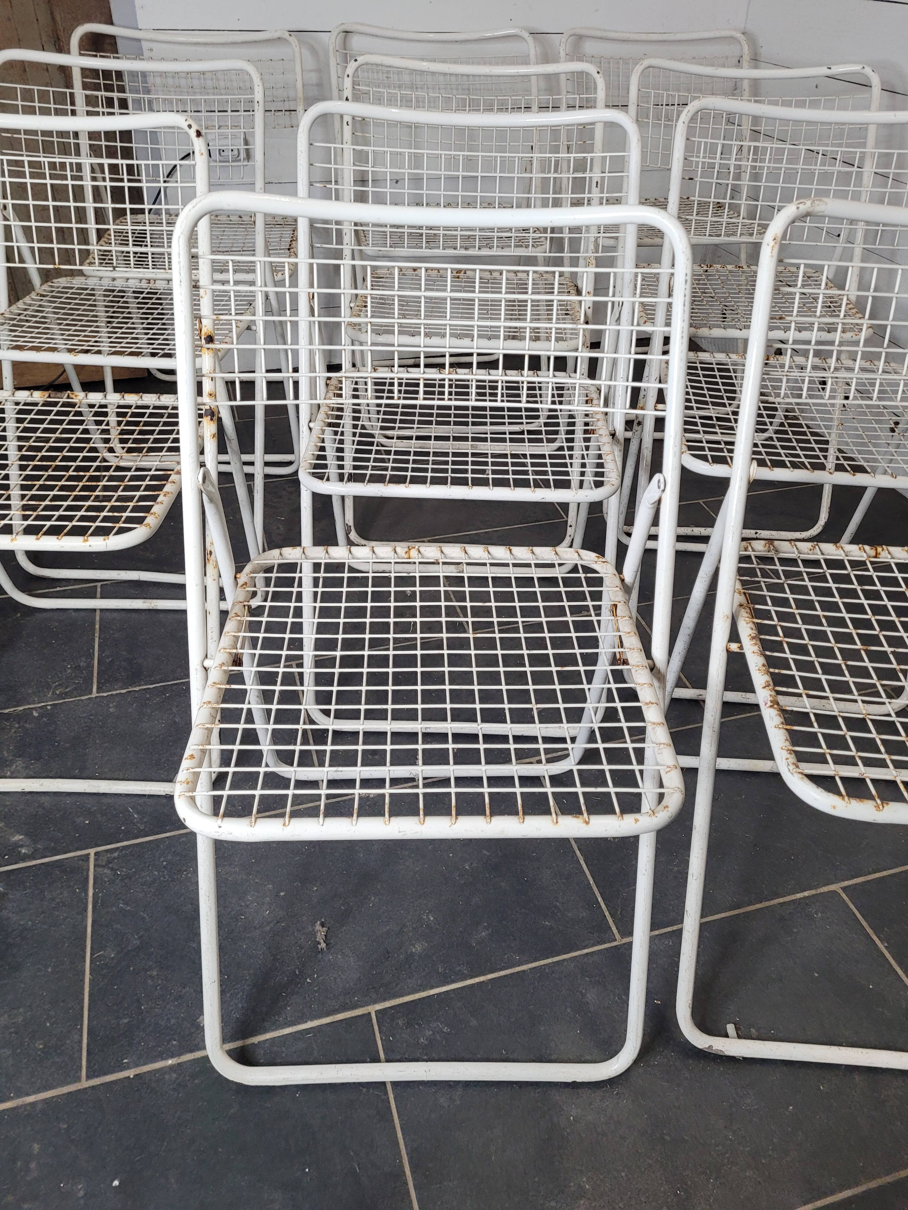 11 folding chairs, Ted Net by Niels Gammelgaard from the 70s