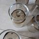 7 vintage stemmed glasses in smoked glass
