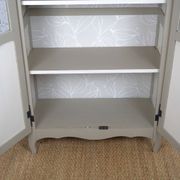 Parisian showcase dresser revamped country style wallpaper paint
