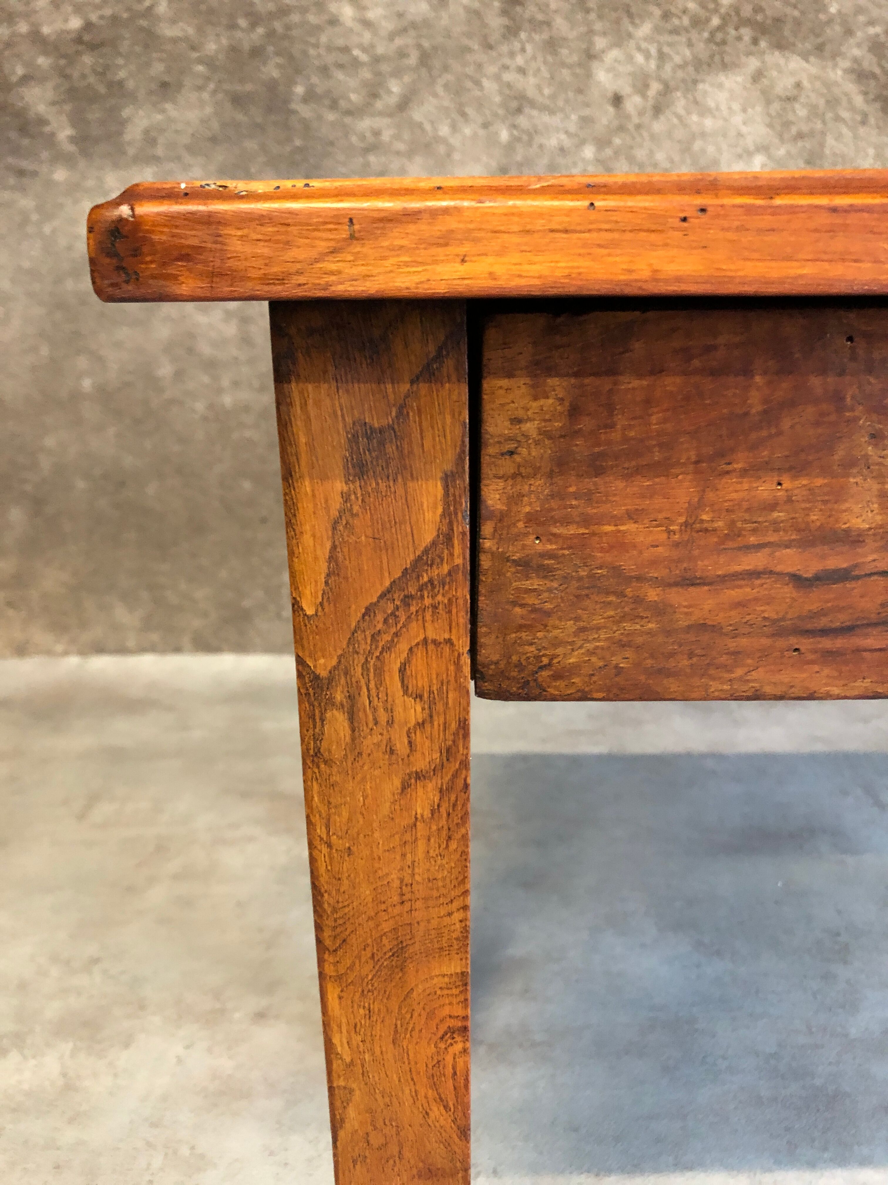 Walnut wood desk with a drawer