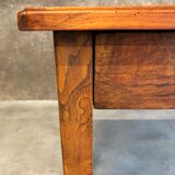 Walnut wood desk with a drawer