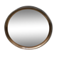 Round mirror plexiglass smoked gilac 1970 brown 40 cm