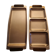 Duo of brushed stainless steel service trays - anses bois - 1970s/80s