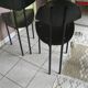 Pair of 1980s design chairs in metal and black lacquered wood