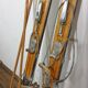 Old pair of wooden skis - vintage sport