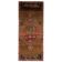 Tapis couloir vintage turc Oushak fait à la main en laine et coton marron 165x417
