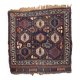 Handmade antique collectible Persian Khamseh bag face 58cm x 67cm 1880s