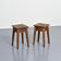 Pair of pine stools, Courchevel, France, circa 1960