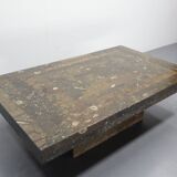 Brutalist salontafl Laauser Fossiel natuursteen
