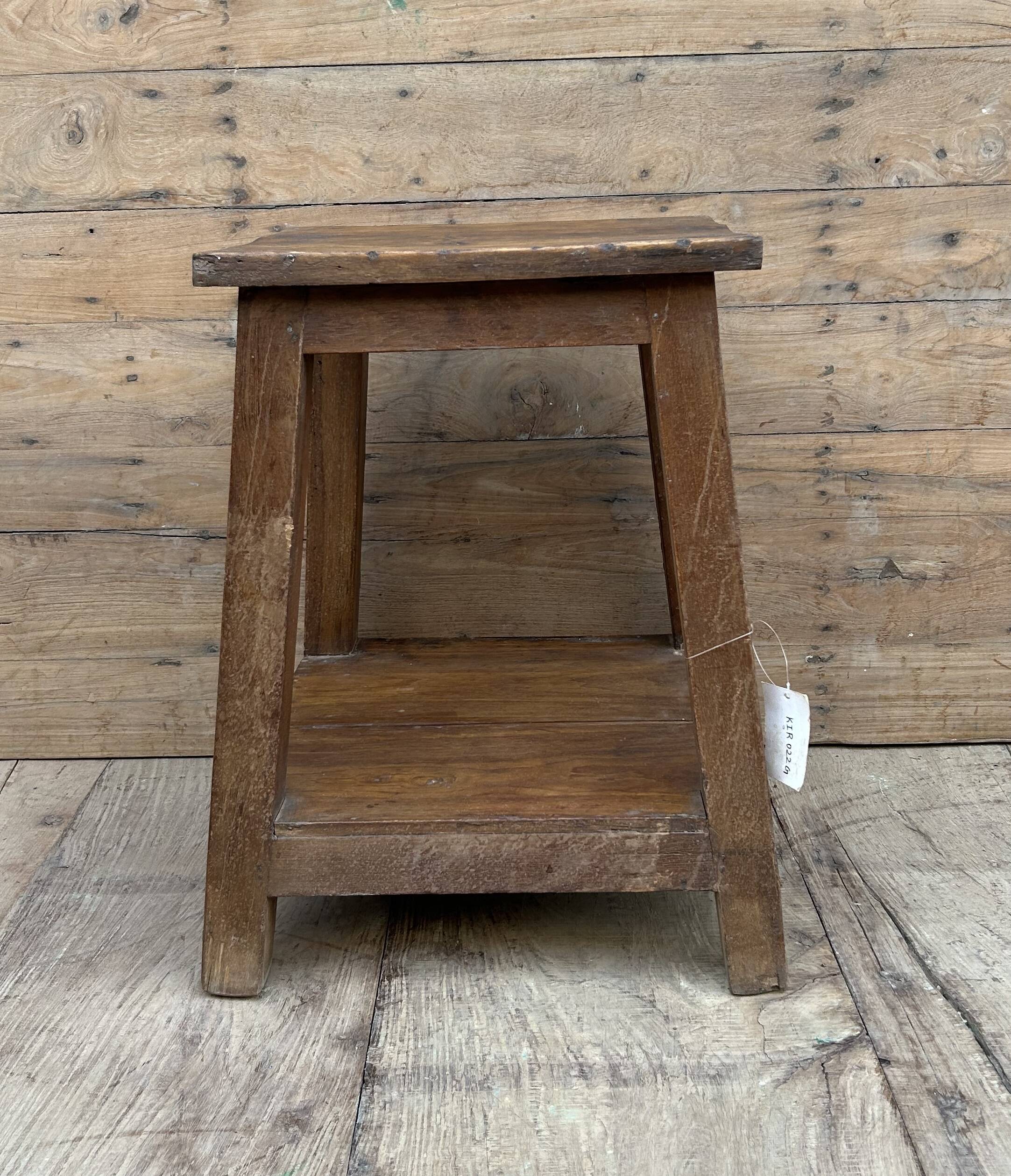 workshop stool in Burmese teak