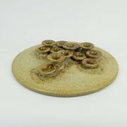 Large rudi stahl candle holder for 13 candles 1970s west german studio pottery