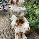 Old garden bust in cast iron troubadour early twentieth century