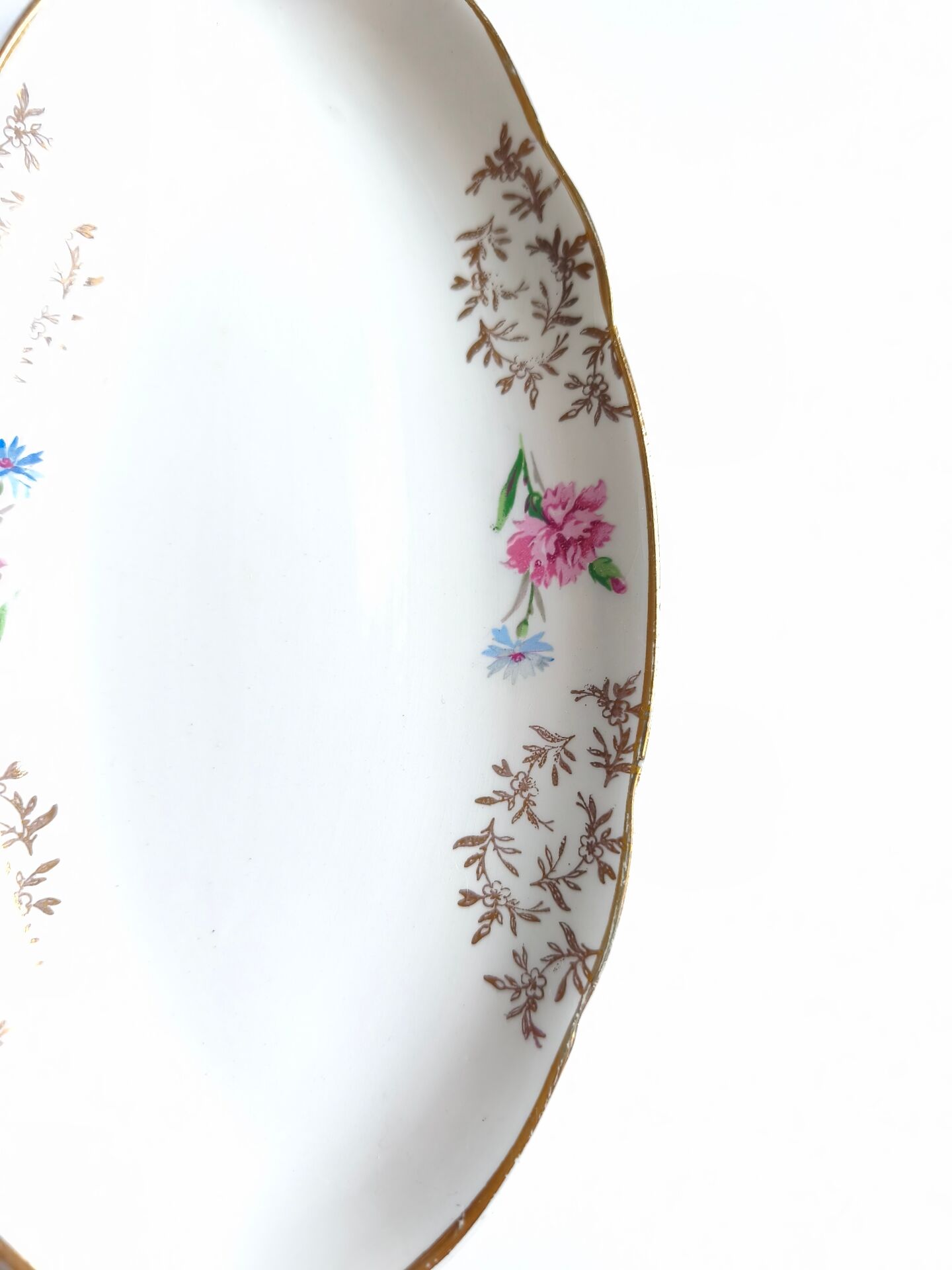Lot de 2 raviers Sarreguemines modèle Béarn fleurs roses et bleues
