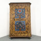 Painted Folk Art Bridal Cupboard