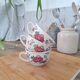 Chi Kiang Stoneware vintage flower mugs
