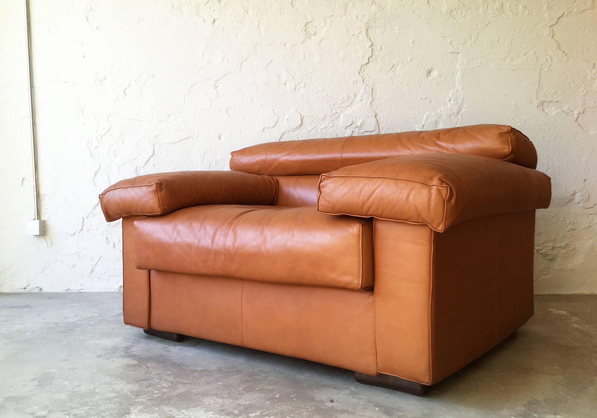 Leather armchair designed by Afra and Tobia Scarpa for B&B Italy, 1970s