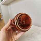 Vintage KIL Yugoslavia Ceramic Vase: Speckled Brown Glaze, 1970s Rustic Pot