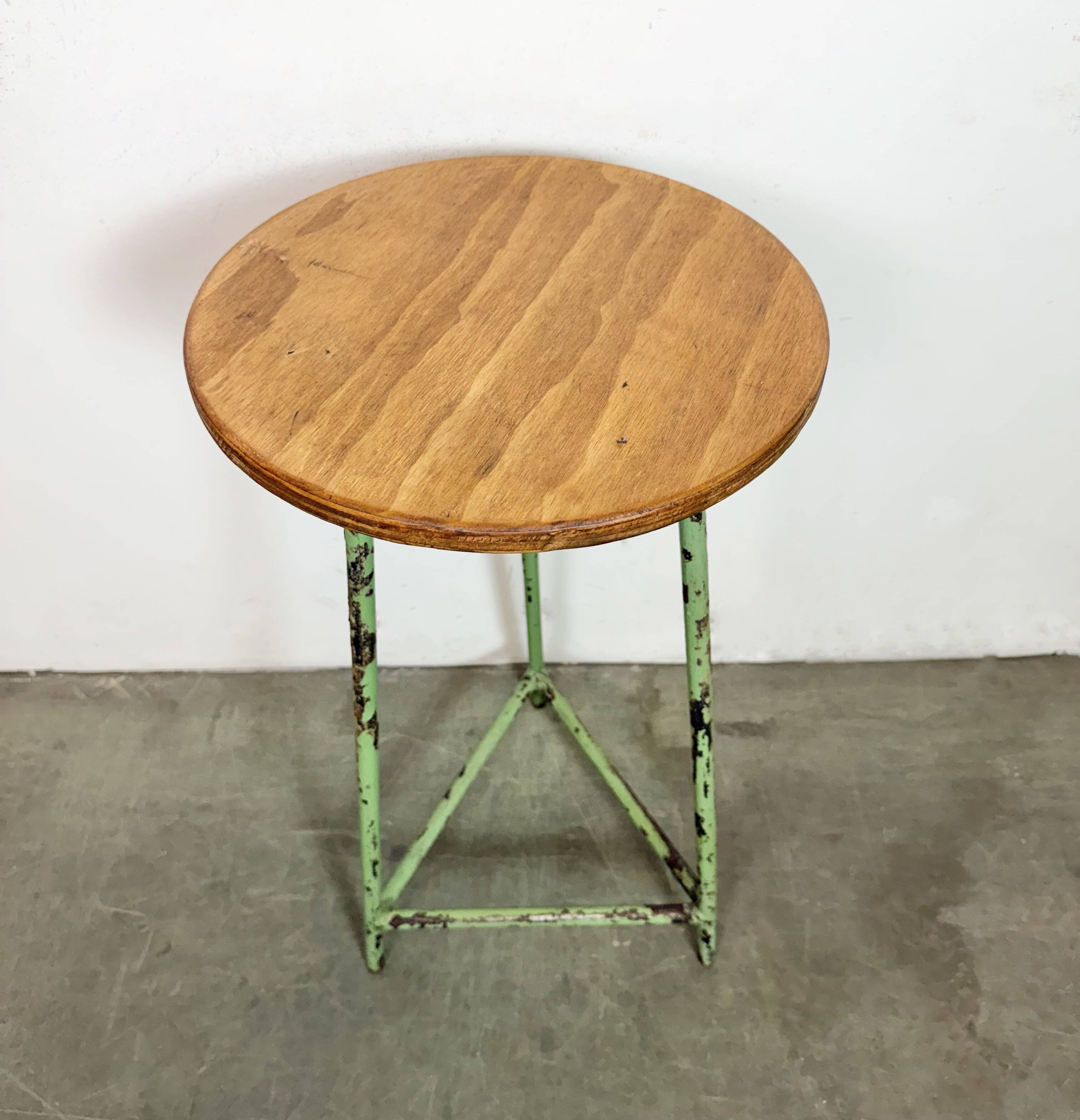Green Industrial Workshop Stool, 1960s