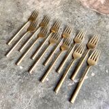 12 gilded bronze forks