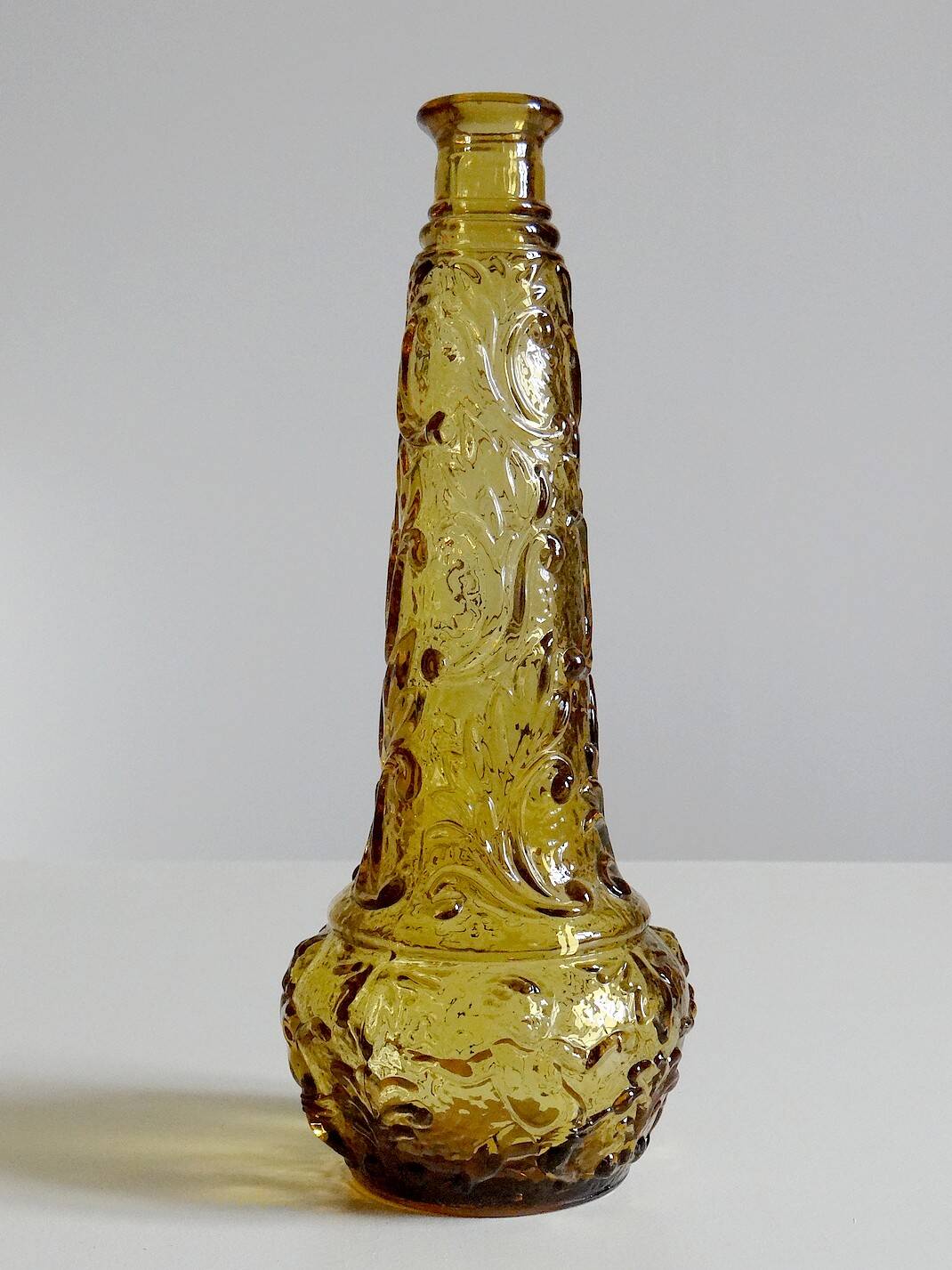Vintage amber glass bottle