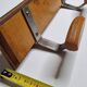 Vintage wall mounted coat rack in wood and metal, 4 hooks, 100 cm
