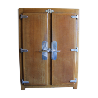 Vintage wooden refrigerator cabinet 2 doors