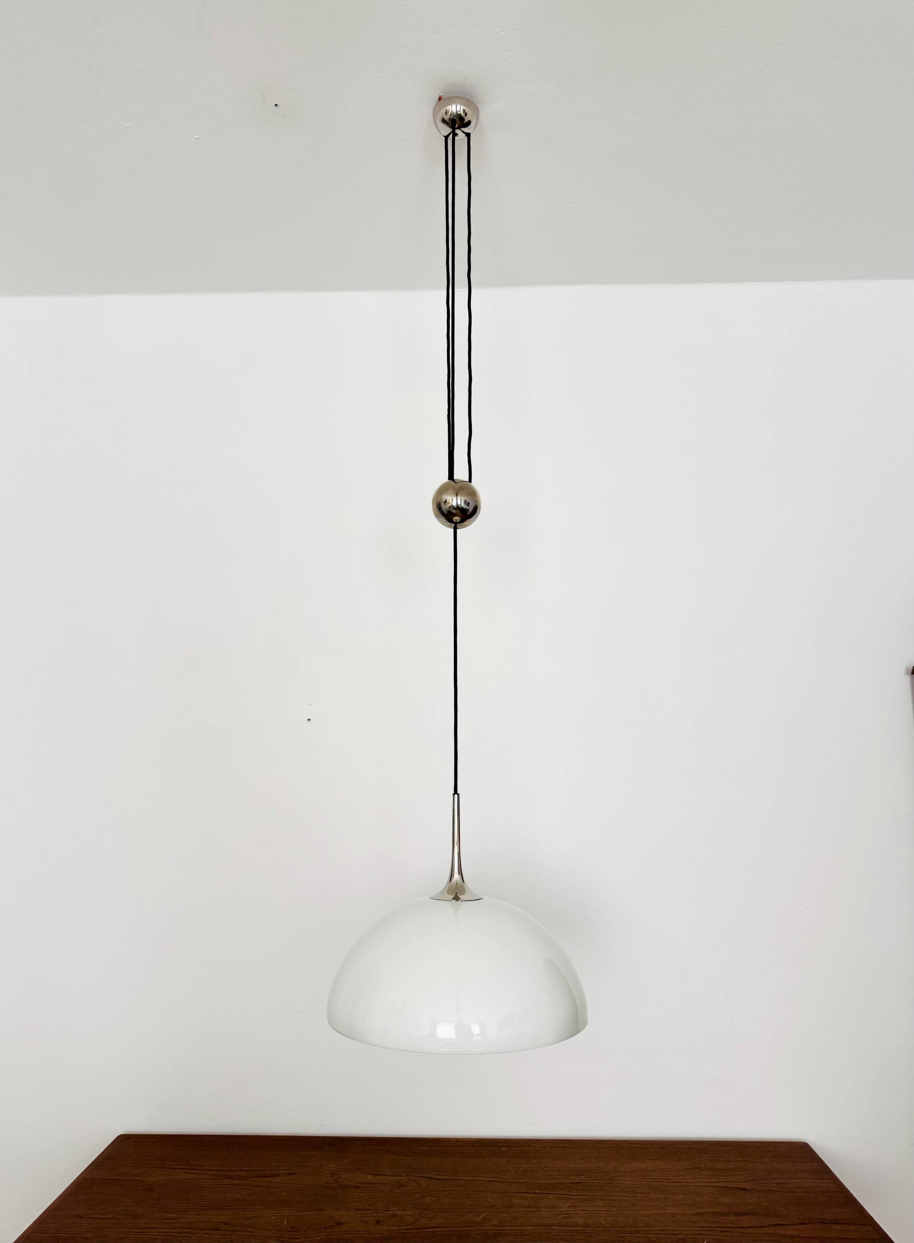 Adjustable Posa Pendant Lamp with Porcelain Shade by Florian Schulz