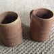 Series of 2 sandstone mugs