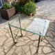 Vintage dessert table in glass and gold metal