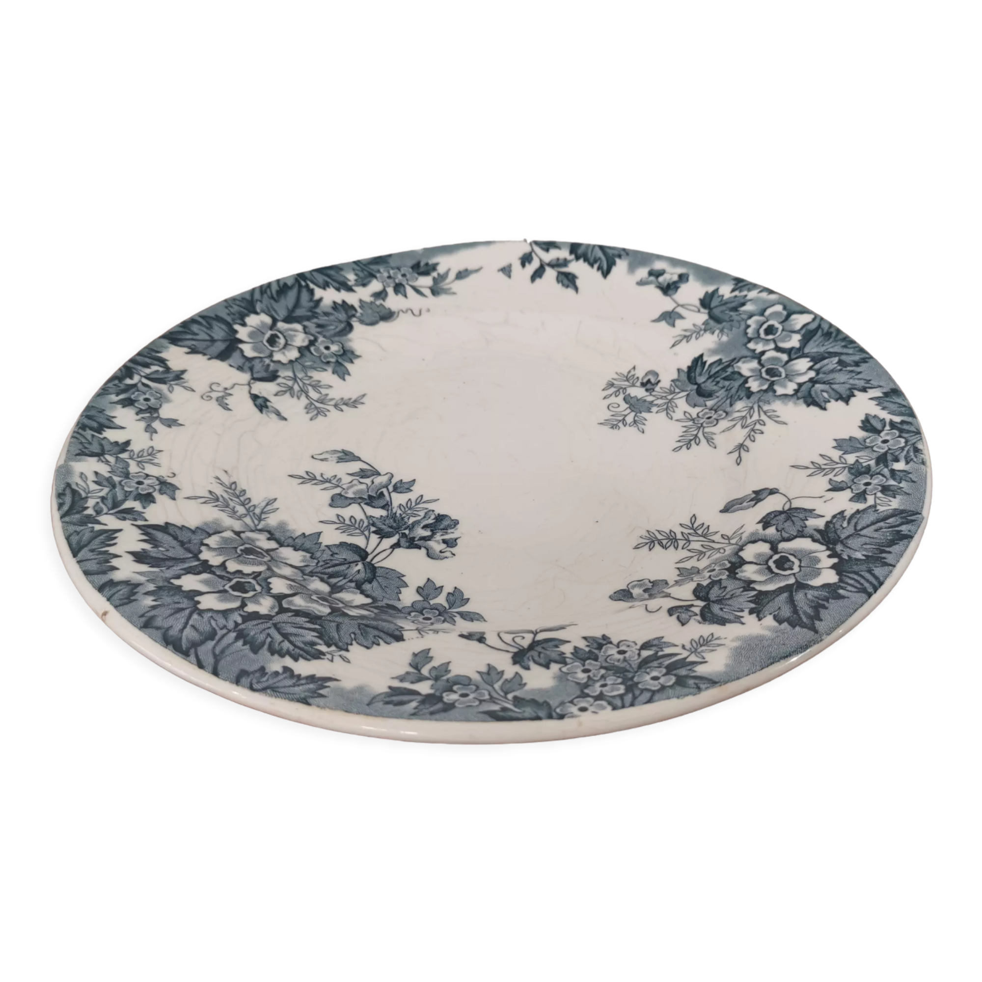 Compotier drageoir faience Saint Amand model Marie Louise signed