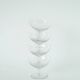 Set of 4 engraved crystal champagne glasses, arabesque motifs, 1950
