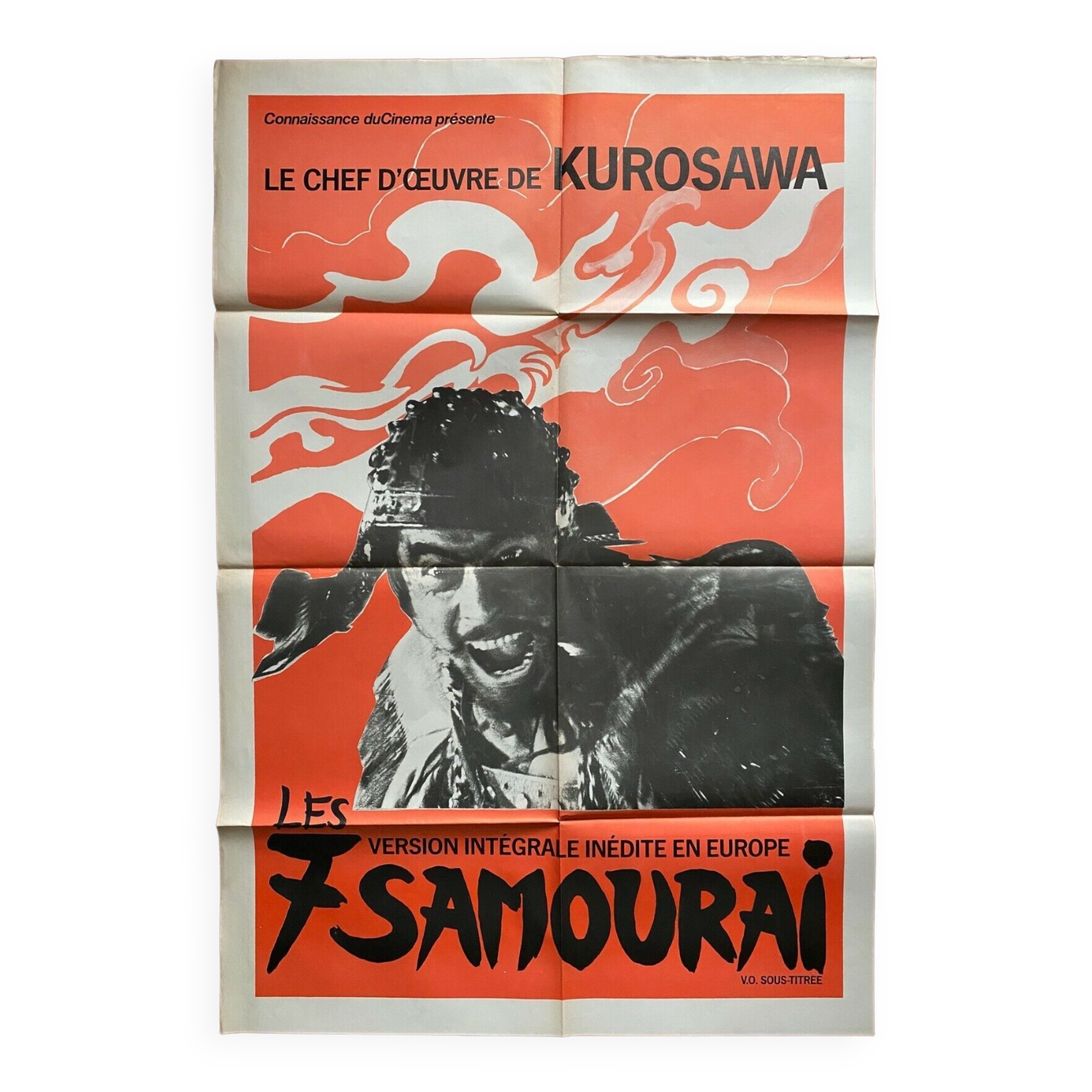 Movie poster "The 7 Samurais" Akira Kurosawa 80x120cm 70's