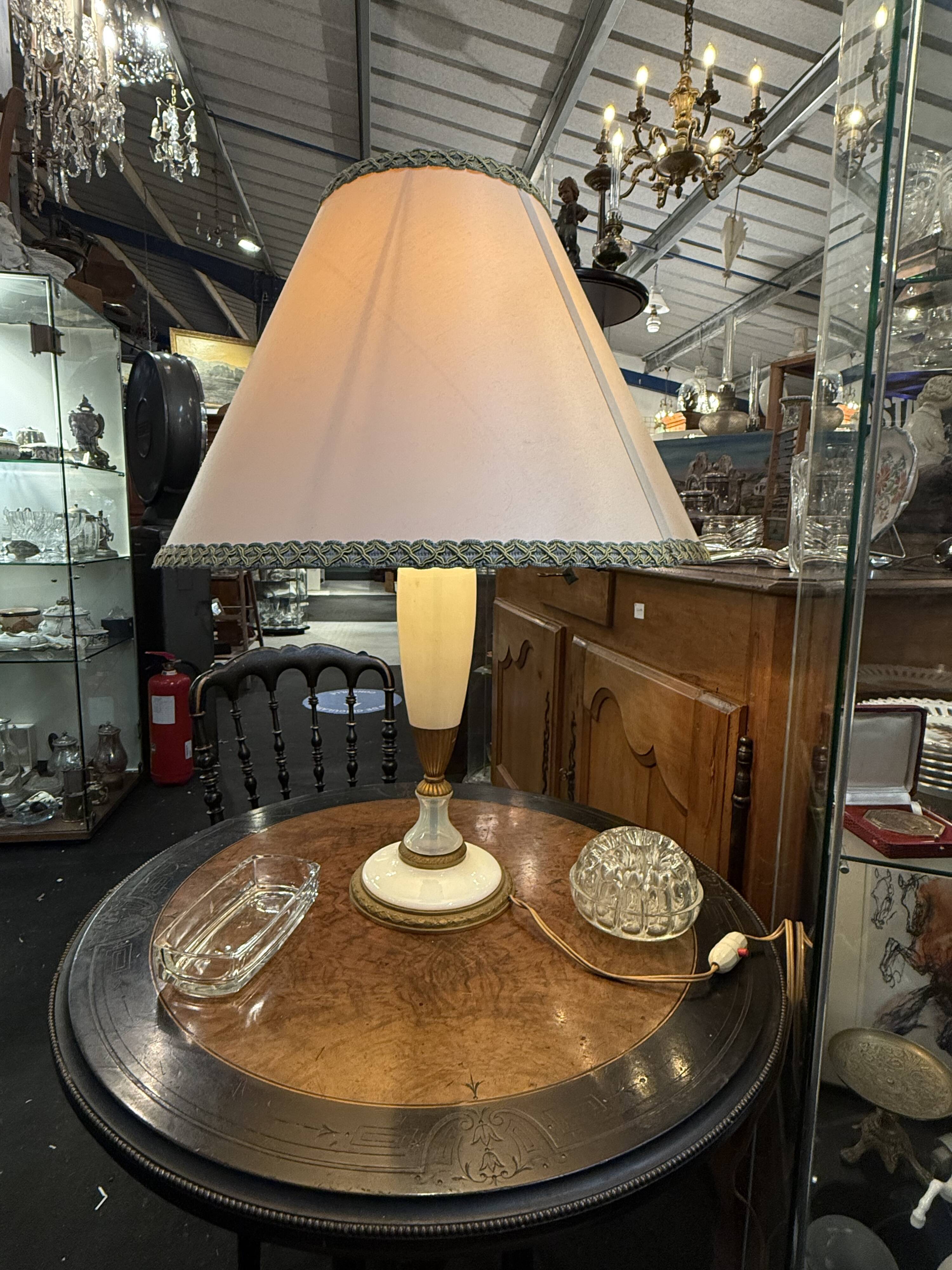 Alabaster bedside lamp