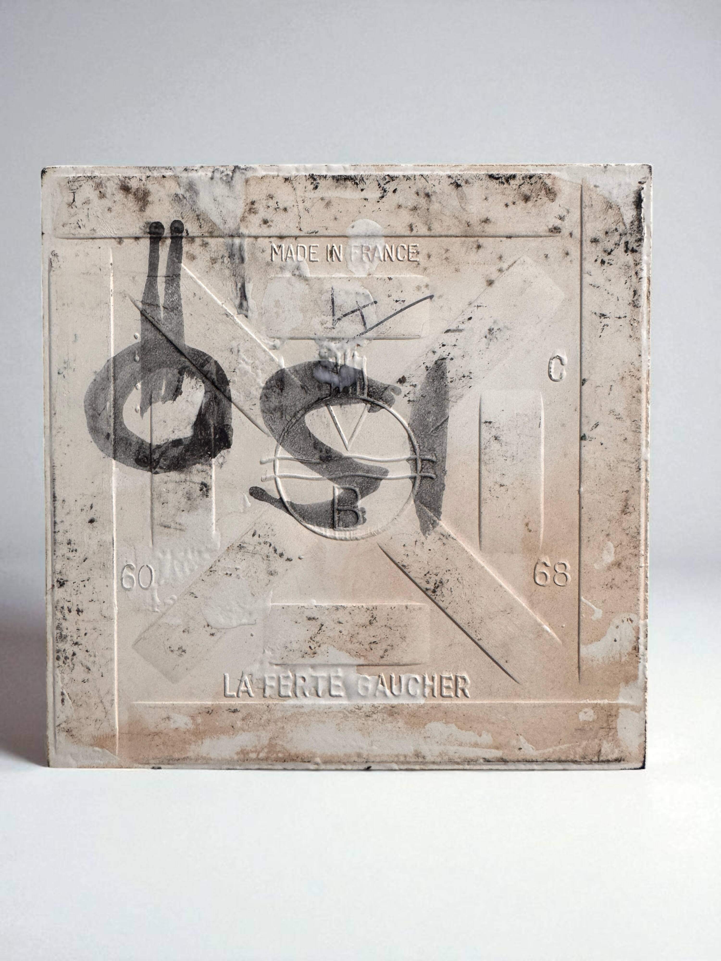 Vintage ceramic coffee table by Vallauris – floral and flat top