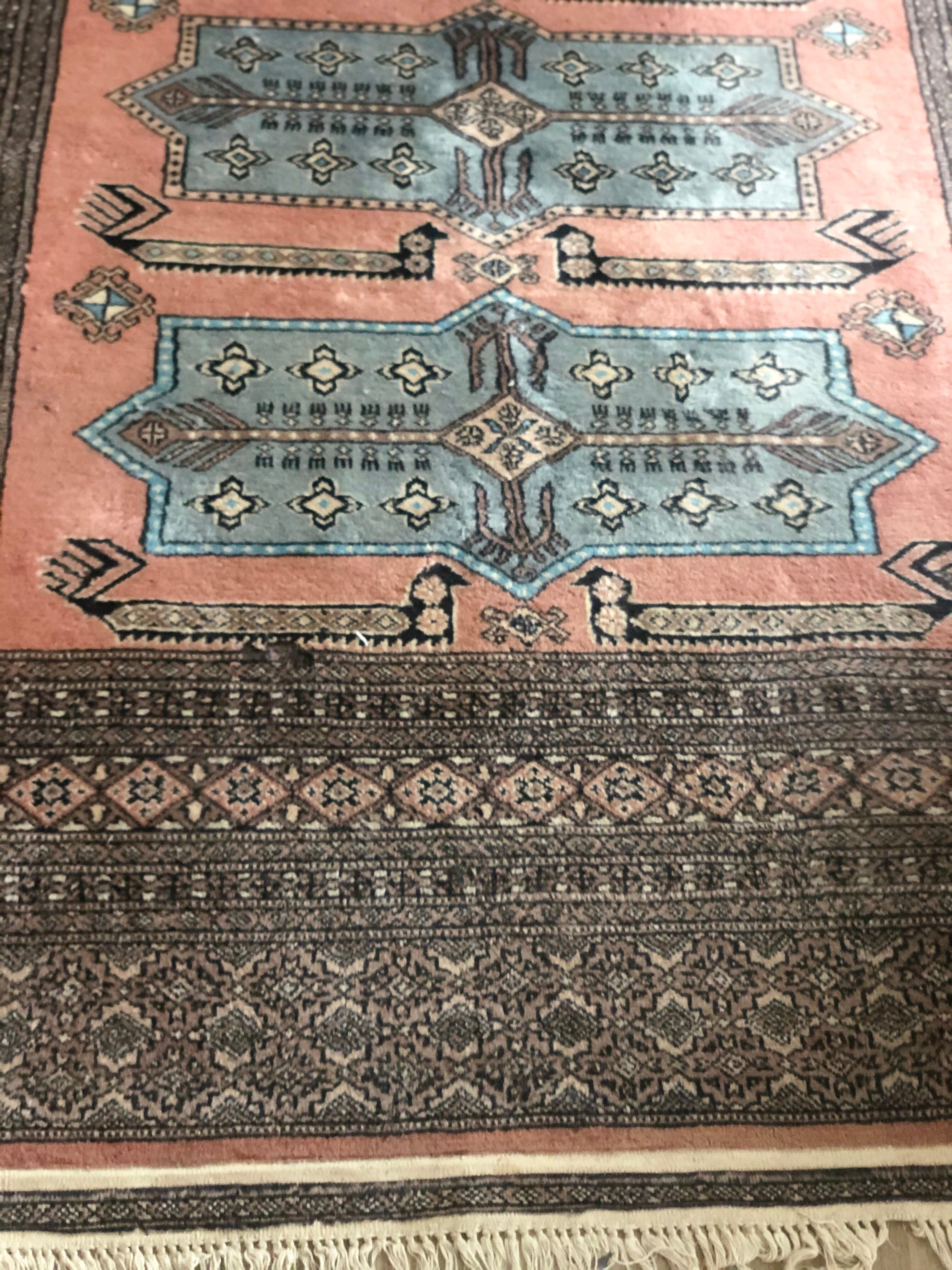 Vintage wool oriental rug - 245x157cm