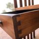 Revolving cherry bookcase