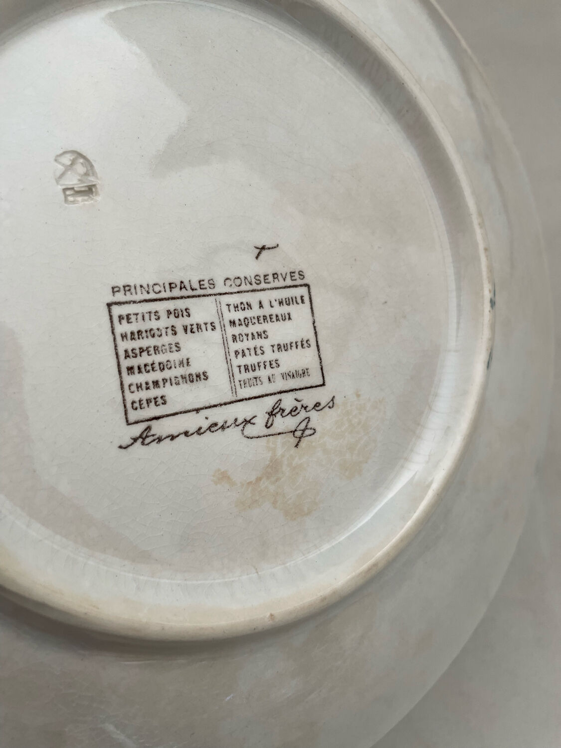 Old slurry plate Amieux Frères