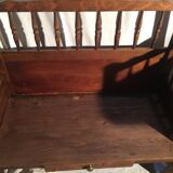 Beech baluster bench with drawer